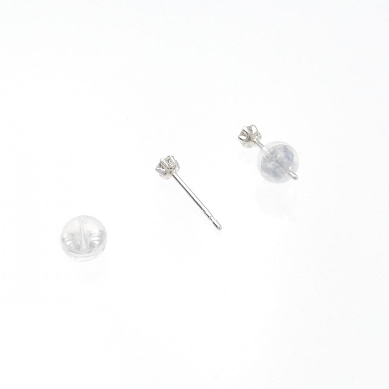 [新品] PT900单钻钻石耳环 0.10CT