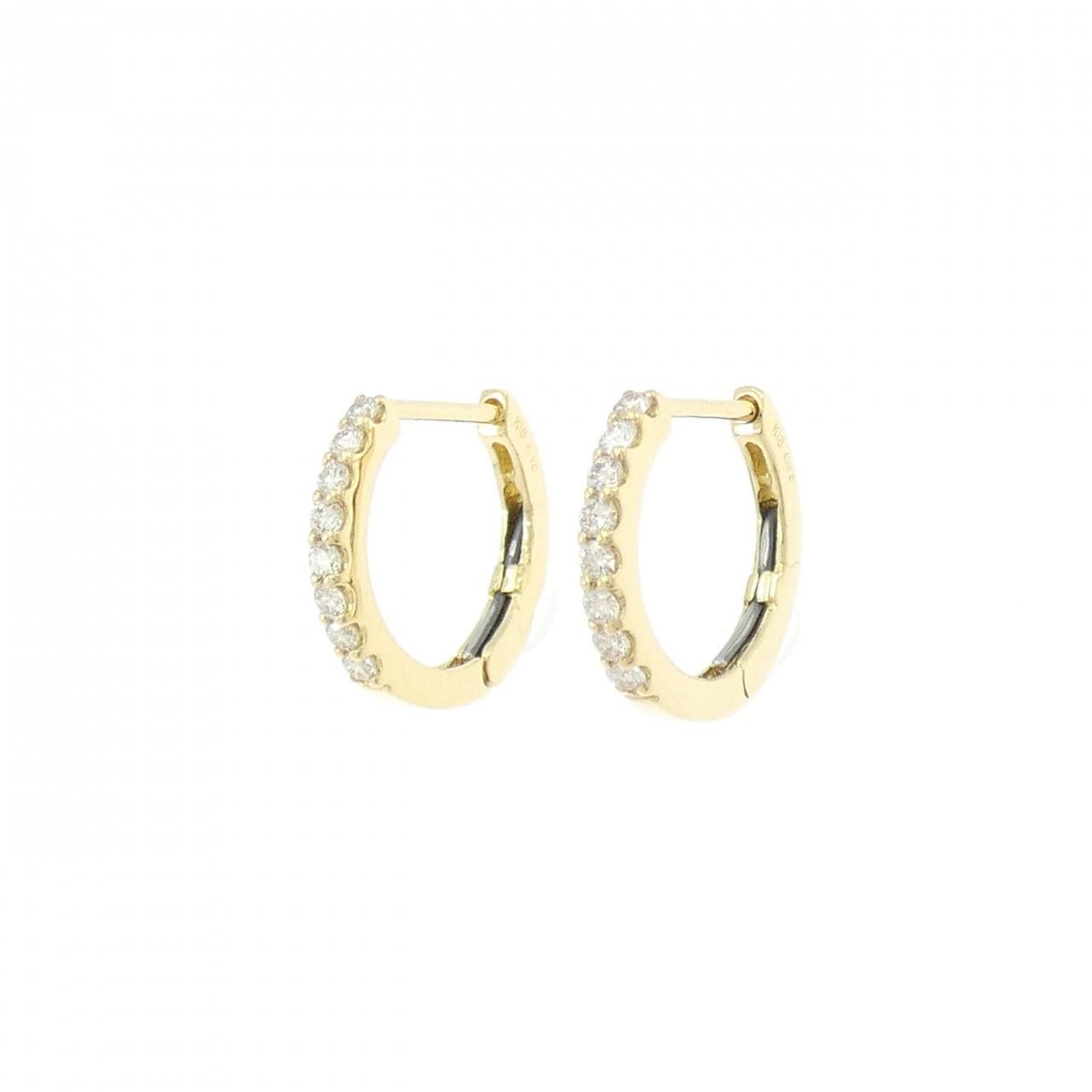 【新品】K18YG ダイヤモンド ピアス 0.20CT