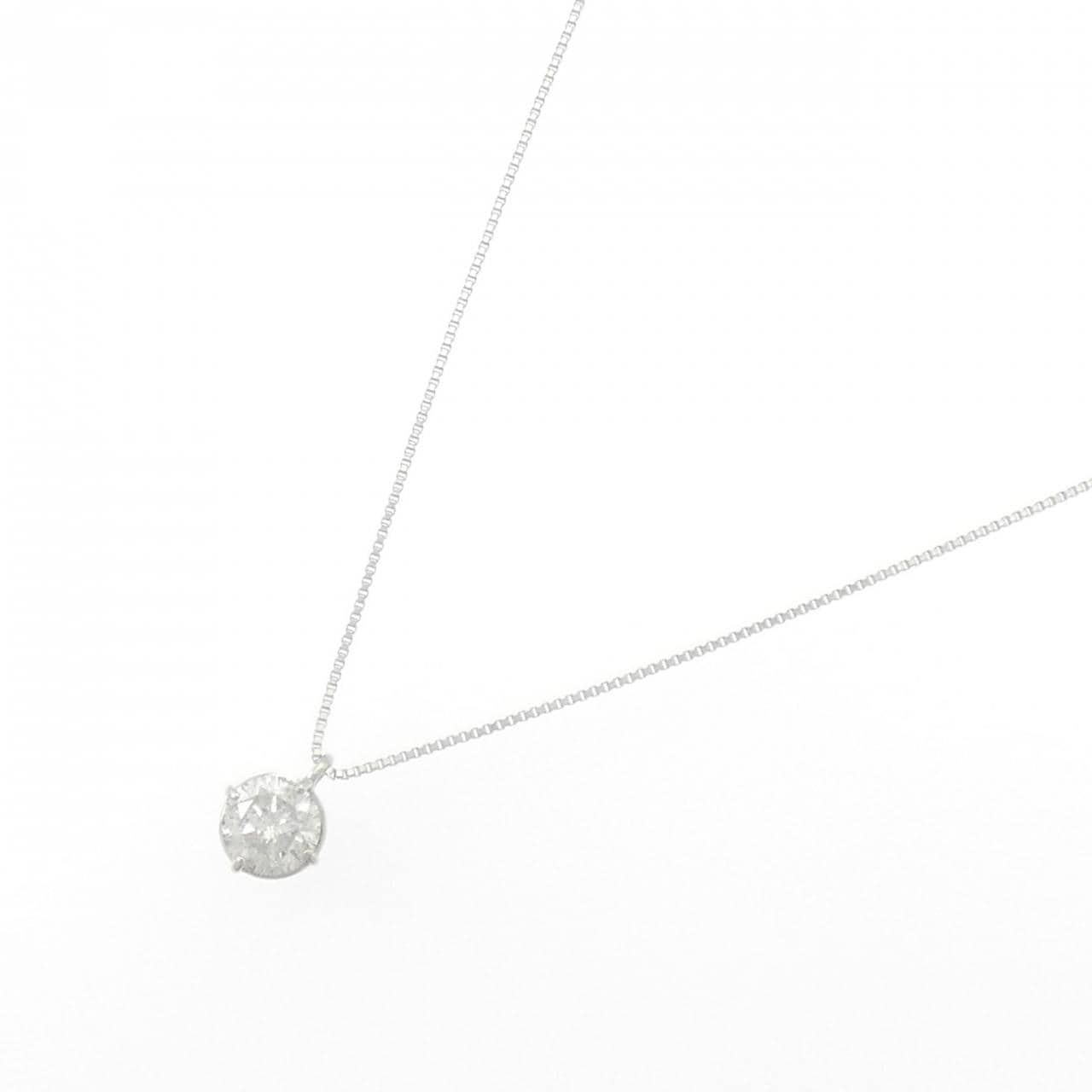 PT900/PT850 ソリティア ダイヤモンド ネックレス 0.6CT