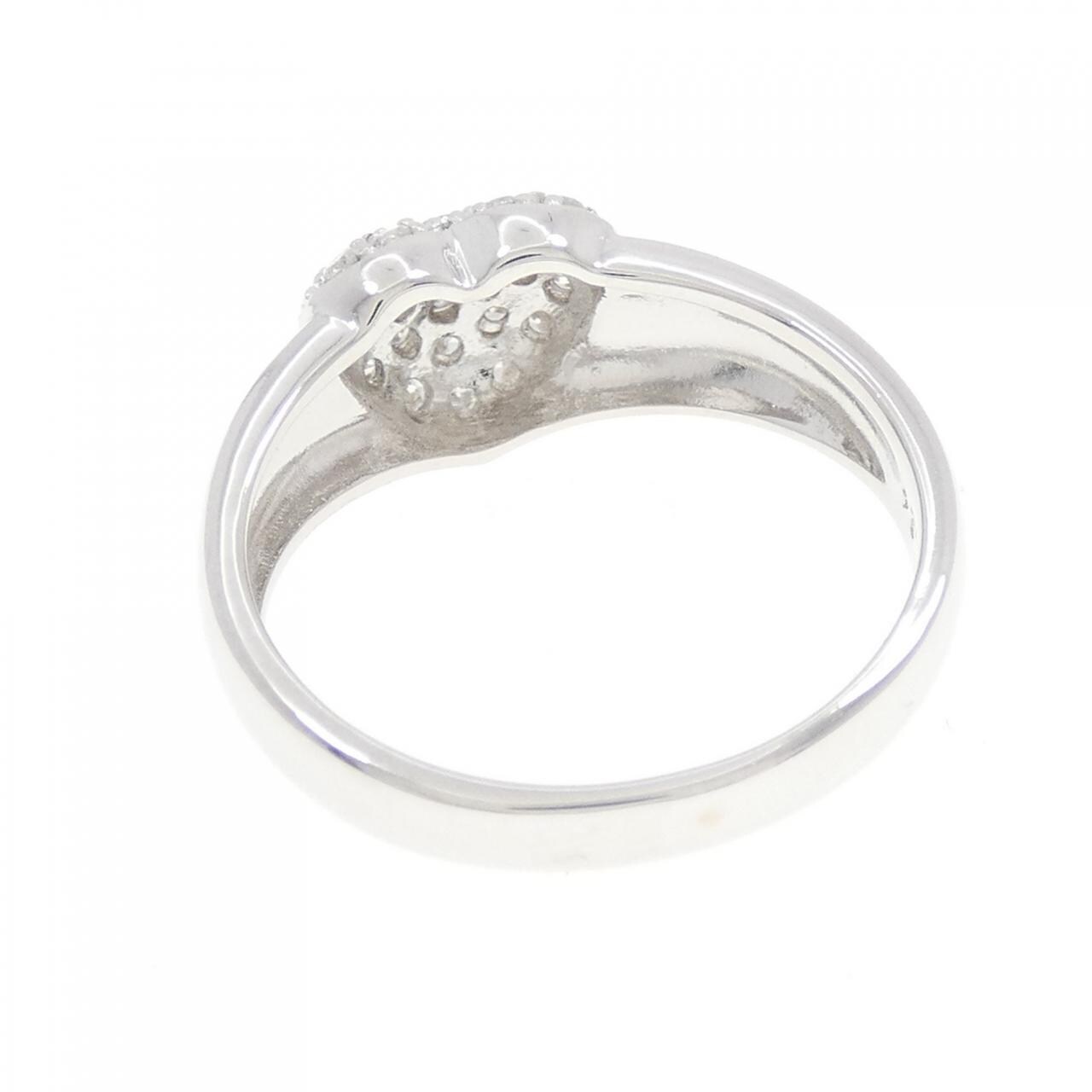 K18WG ハート ダイヤモンド リング 0.24CT