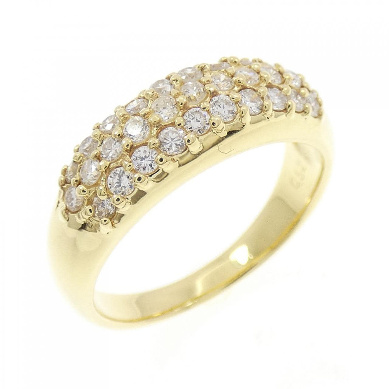 K18YG パヴェ ダイヤモンド リング 0.52CT