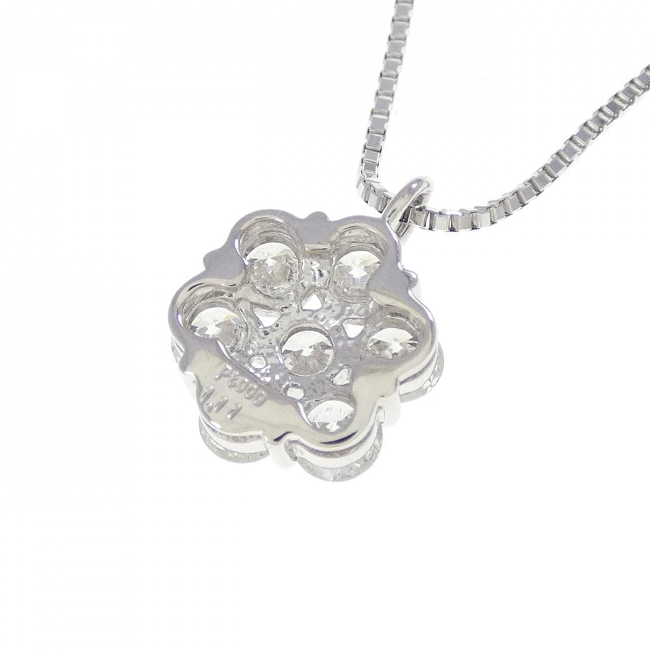 PT900/PT850 花朵钻石项链 1.11克拉