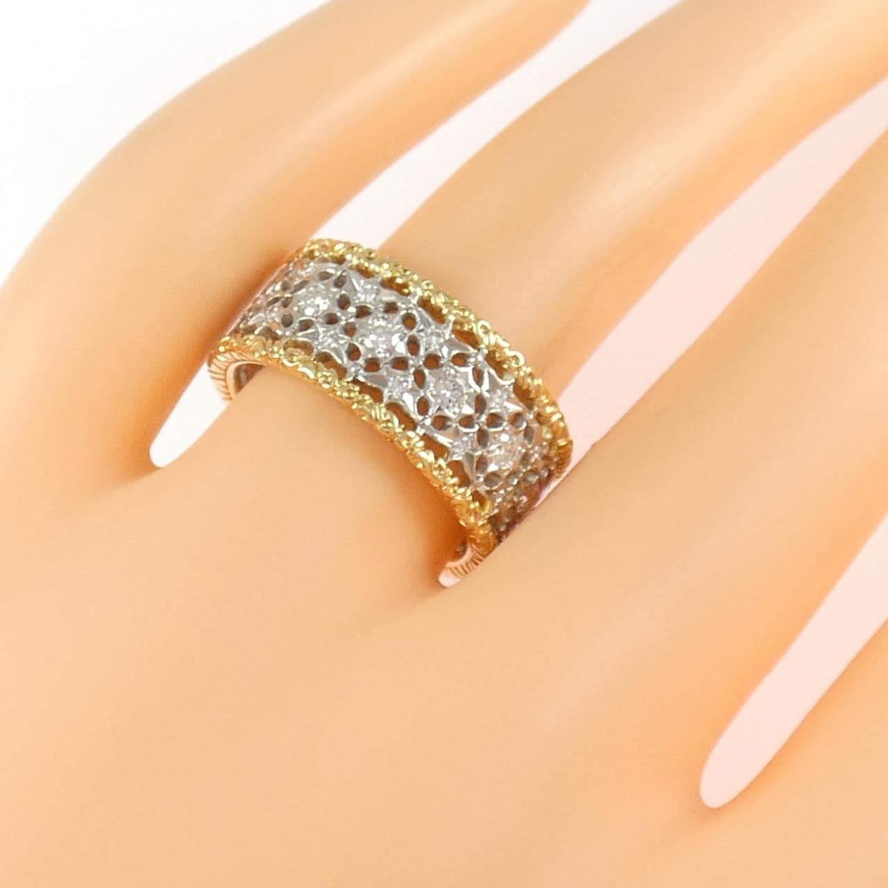 K18YG/PT900 ダイヤモンド リング 0.62CT