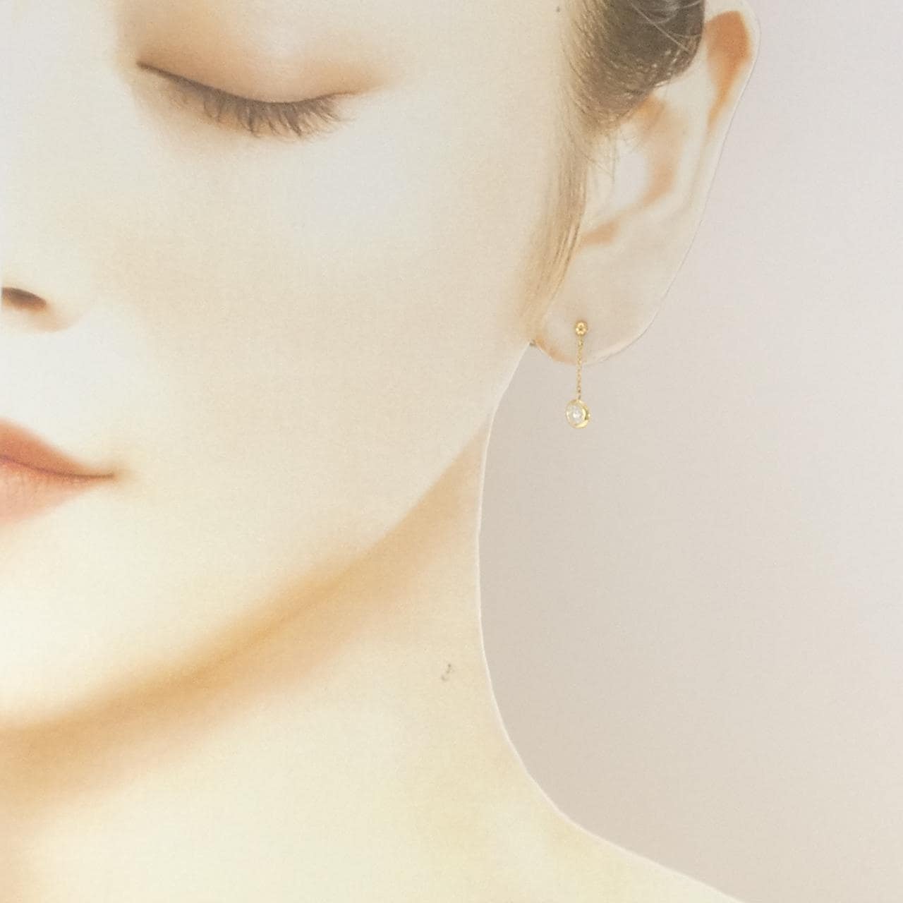 K18YG ダイヤモンド ピアス 0.205CT 片耳