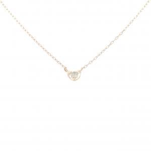 K10PG ハート ダイヤモンド ネックレス 0.10CT