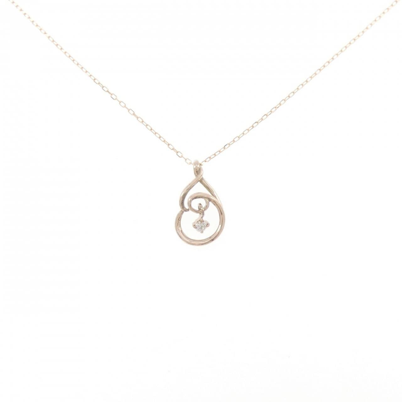 K10PG ダイヤモンド ネックレス 0.03CT