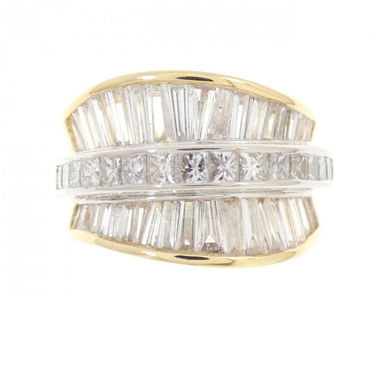 K18YG/PT900 ダイヤモンド リング 3.00CT