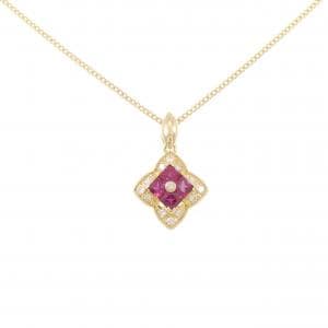 K18YG ルビー ネックレス 0.97CT