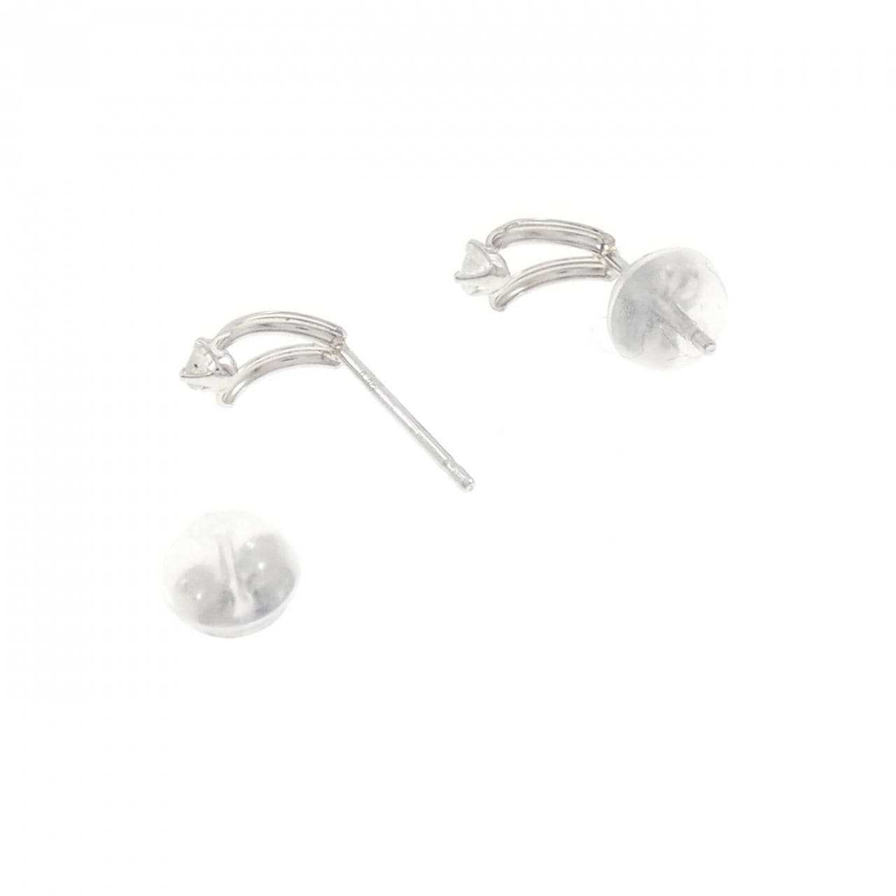 PT900 ダイヤモンド ピアス 0.10CT