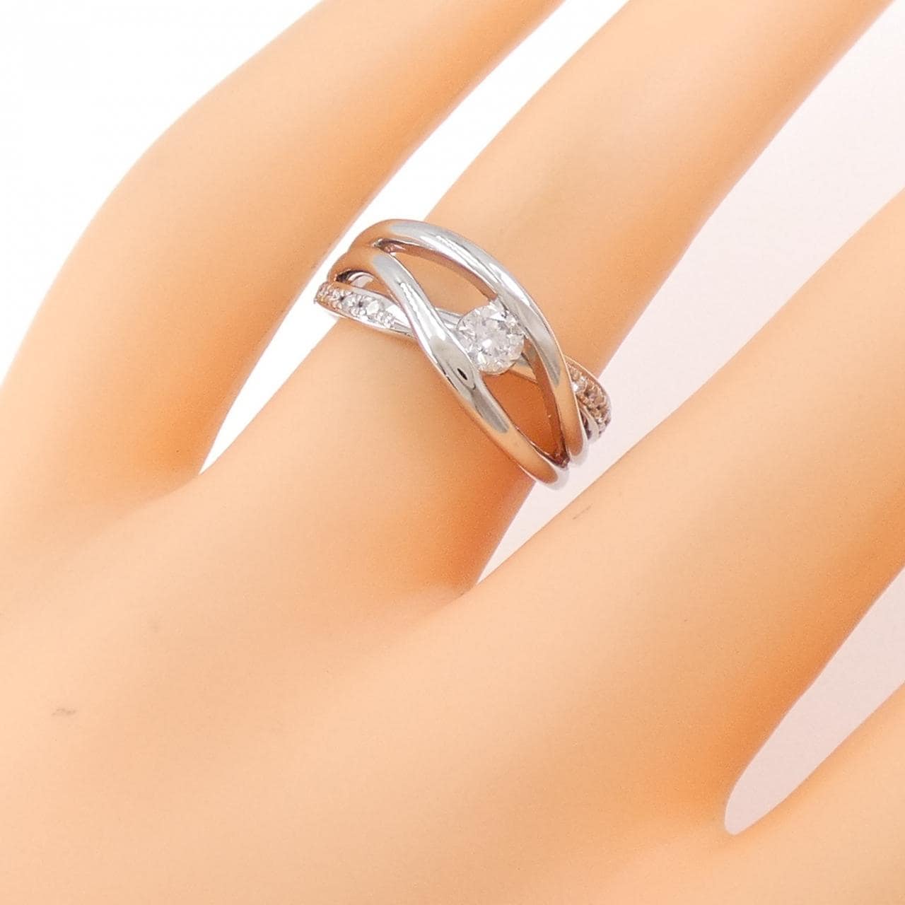 K18WG ダイヤモンド リング 0.20CT