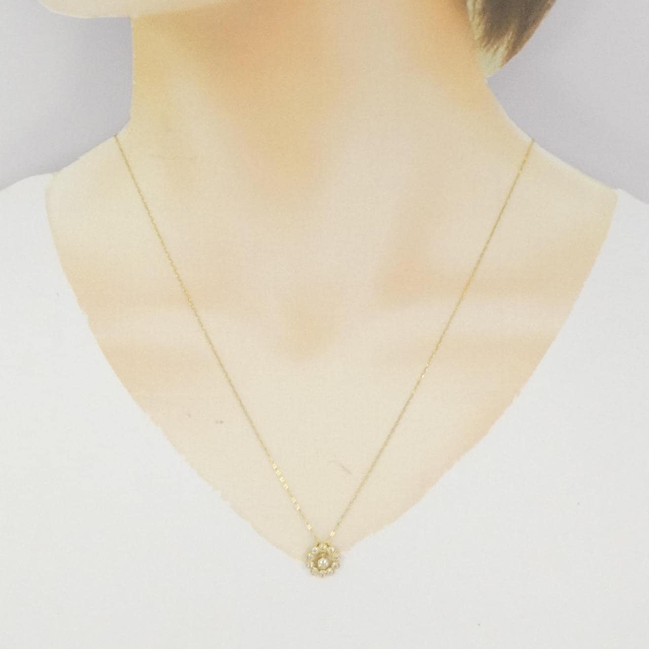 K18YG ダイヤモンド ネックレス 0.28CT