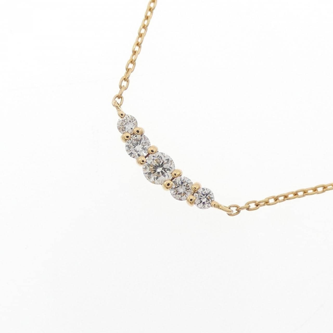 K18YG ダイヤモンド ネックレス 0.10CT