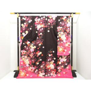 振袖　友禅金彩加工　刺繍入りボカシ染