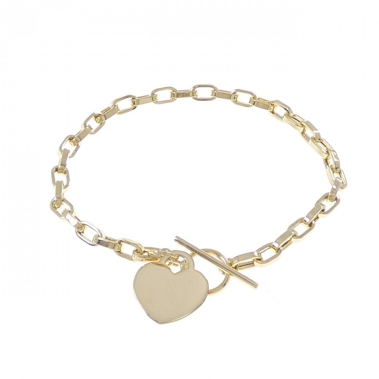 K18YG ハート ブレスレット