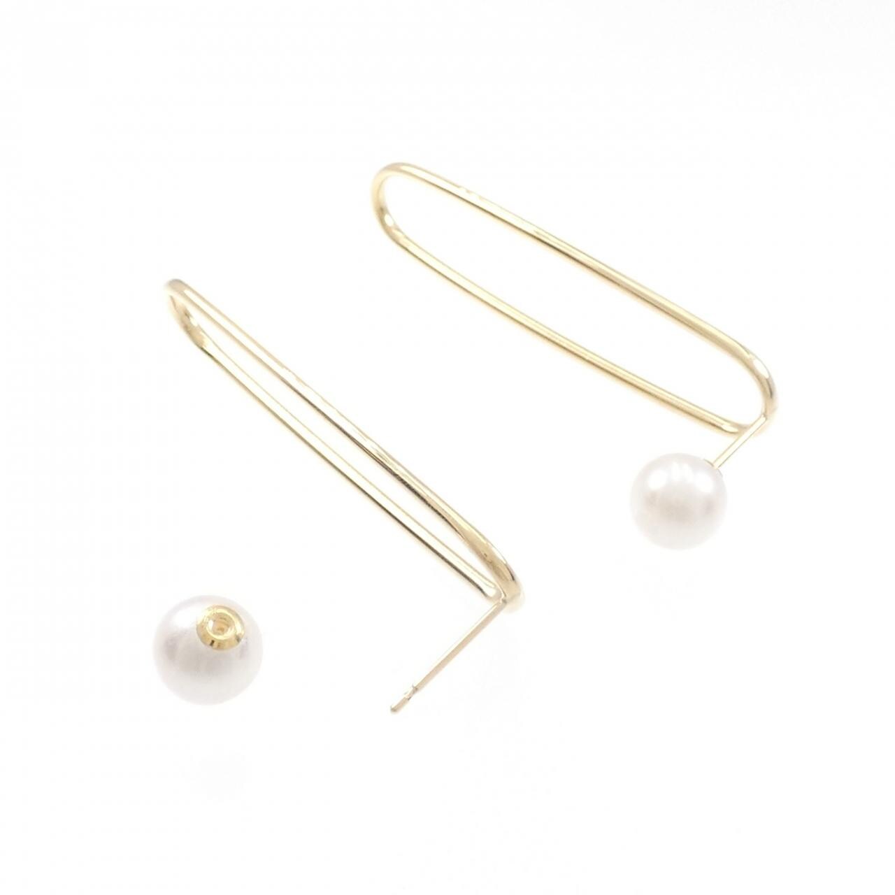 【新品】K18YG アコヤパール ピアス 7.5mm