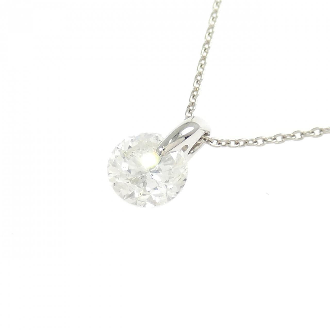 PT900/PT850 ソリティア ダイヤモンド ネックレス 1.07CT