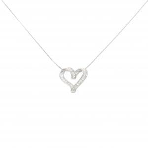 K18WG ハート ダイヤモンド ネックレス 0.40CT
