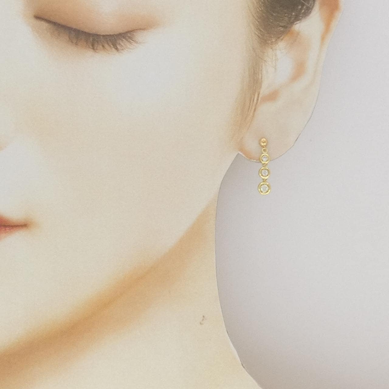 K18YG ダイヤモンド ピアス 0.30CT
