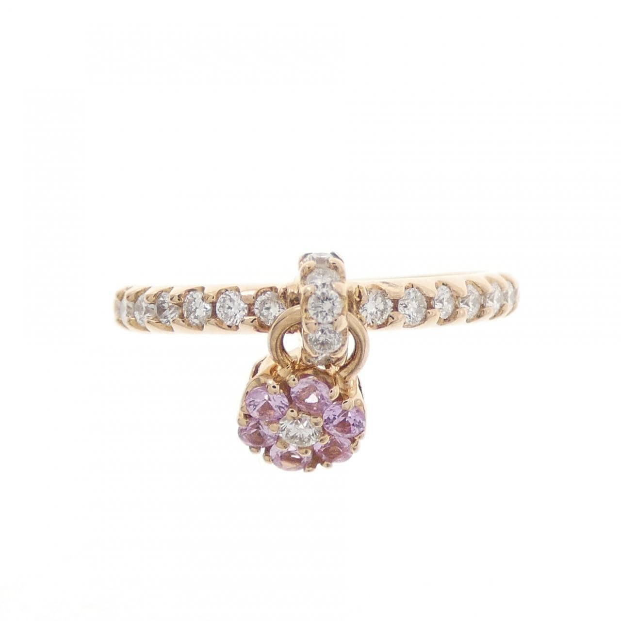 ポンテヴェキオ フラワー サファイヤ リング 0.10CT