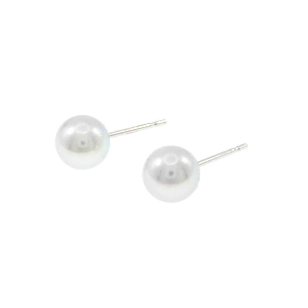 K18WG アコヤパール ピアス 7.3mm