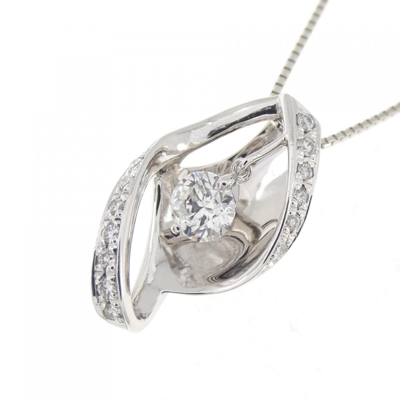 K18WG ダイヤモンド ネックレス 0.357CT