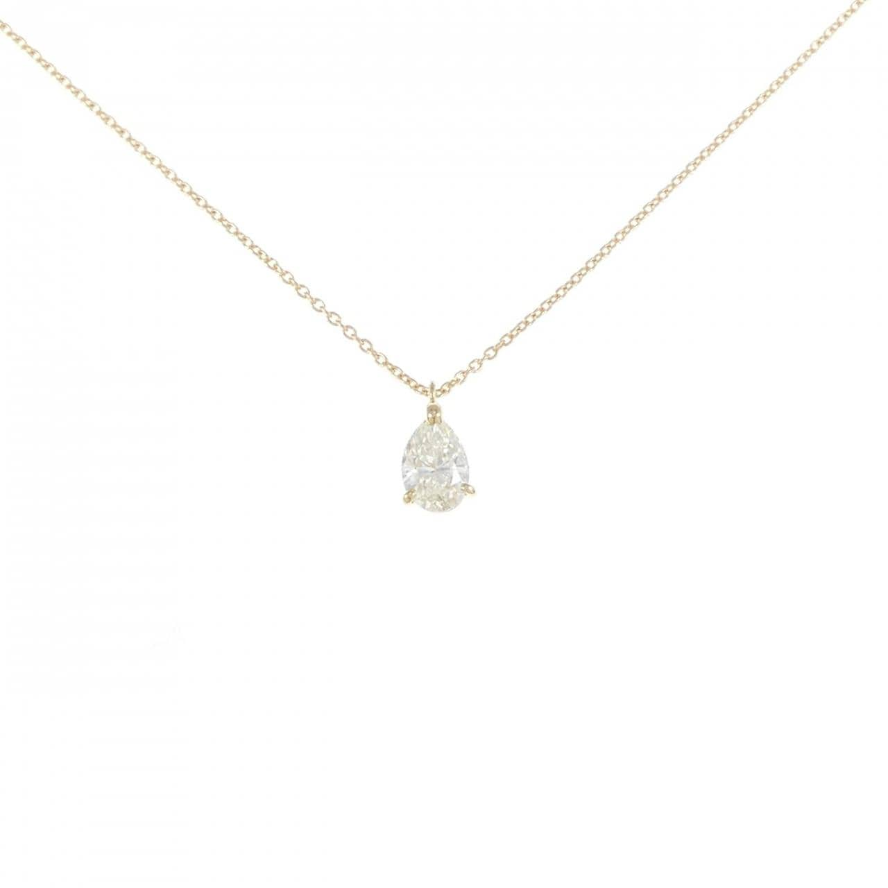 [Remake] K18YG Diamond Necklace 0.482CT J SI1 Pear Shape