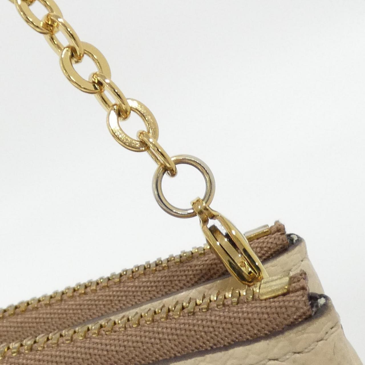 LOUIS VUITTON雙色Monogram Empreinte Pochette 雙拉鍊 2020AW M80084 單肩包