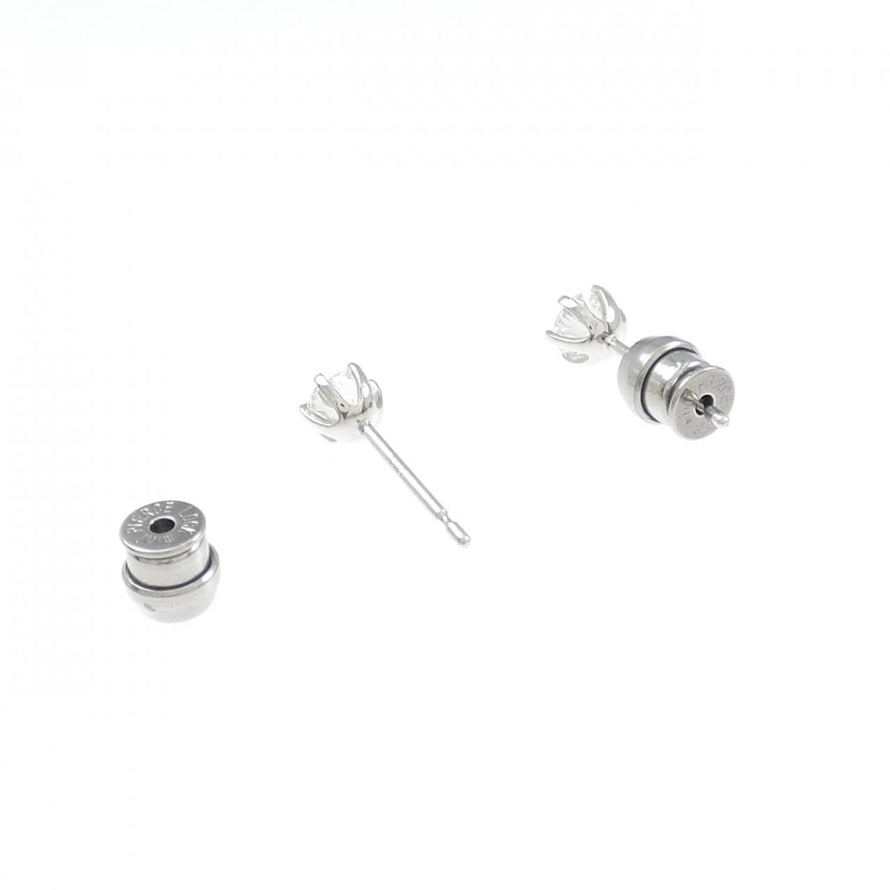 【リメイク】PT900/ST ダイヤモンド ピアス 0.213CT 0.219CT F VS1 VG-GOOD