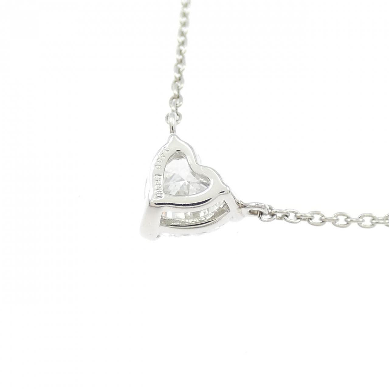 【リメイク】PT900/PT850 ダイヤモンド ネックレス 0.456CT F I1 ハートシェイプ