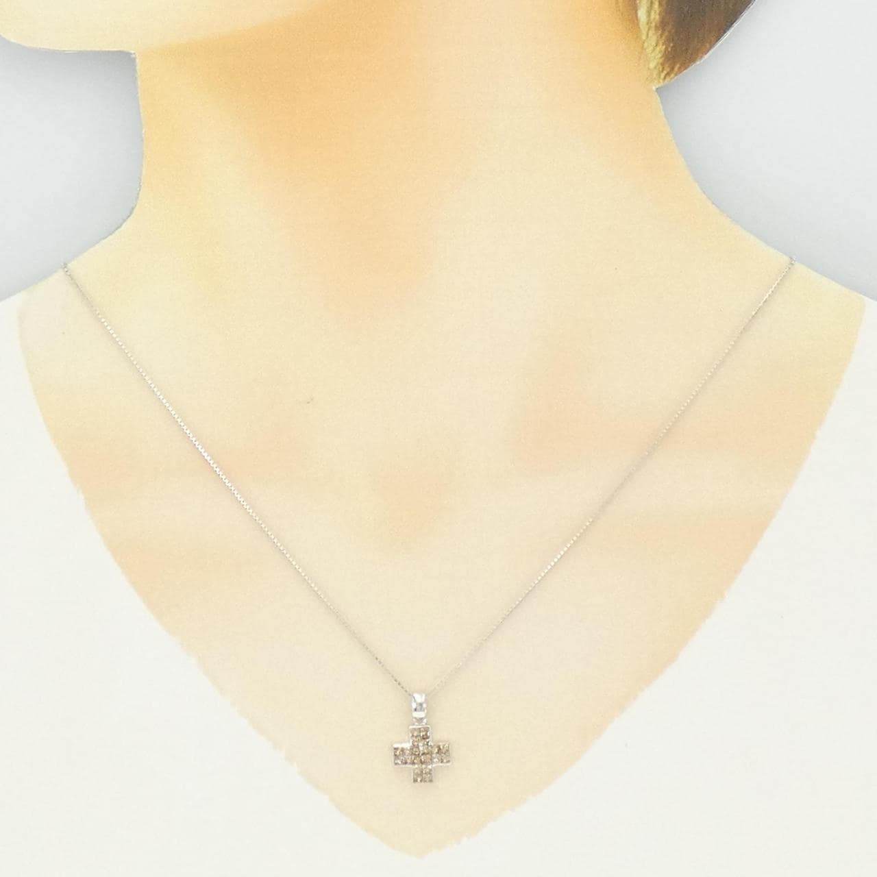 K18WG ダイヤモンド ネックレス