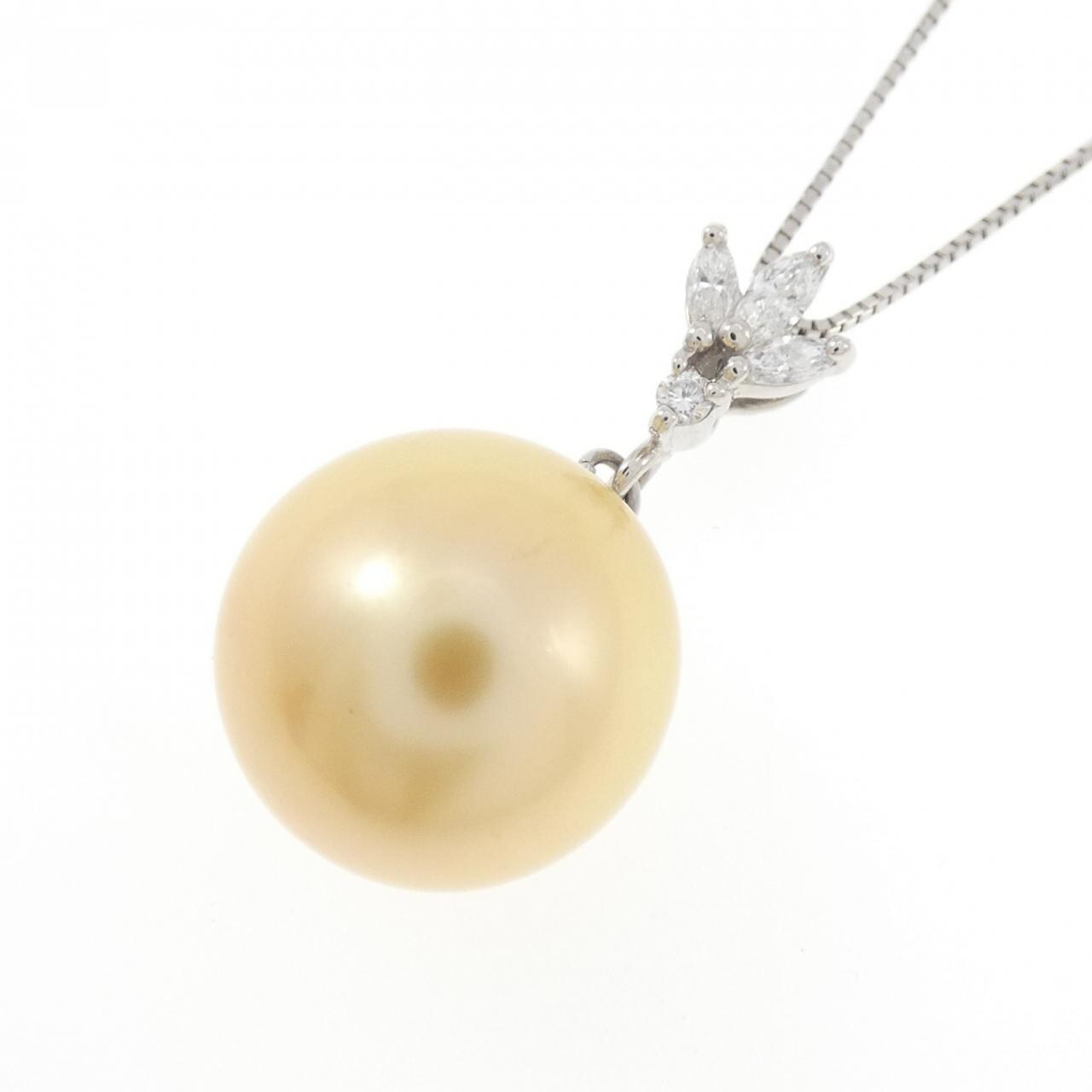 PT900/PT850 白蝶パール ネックレス 14.5mm