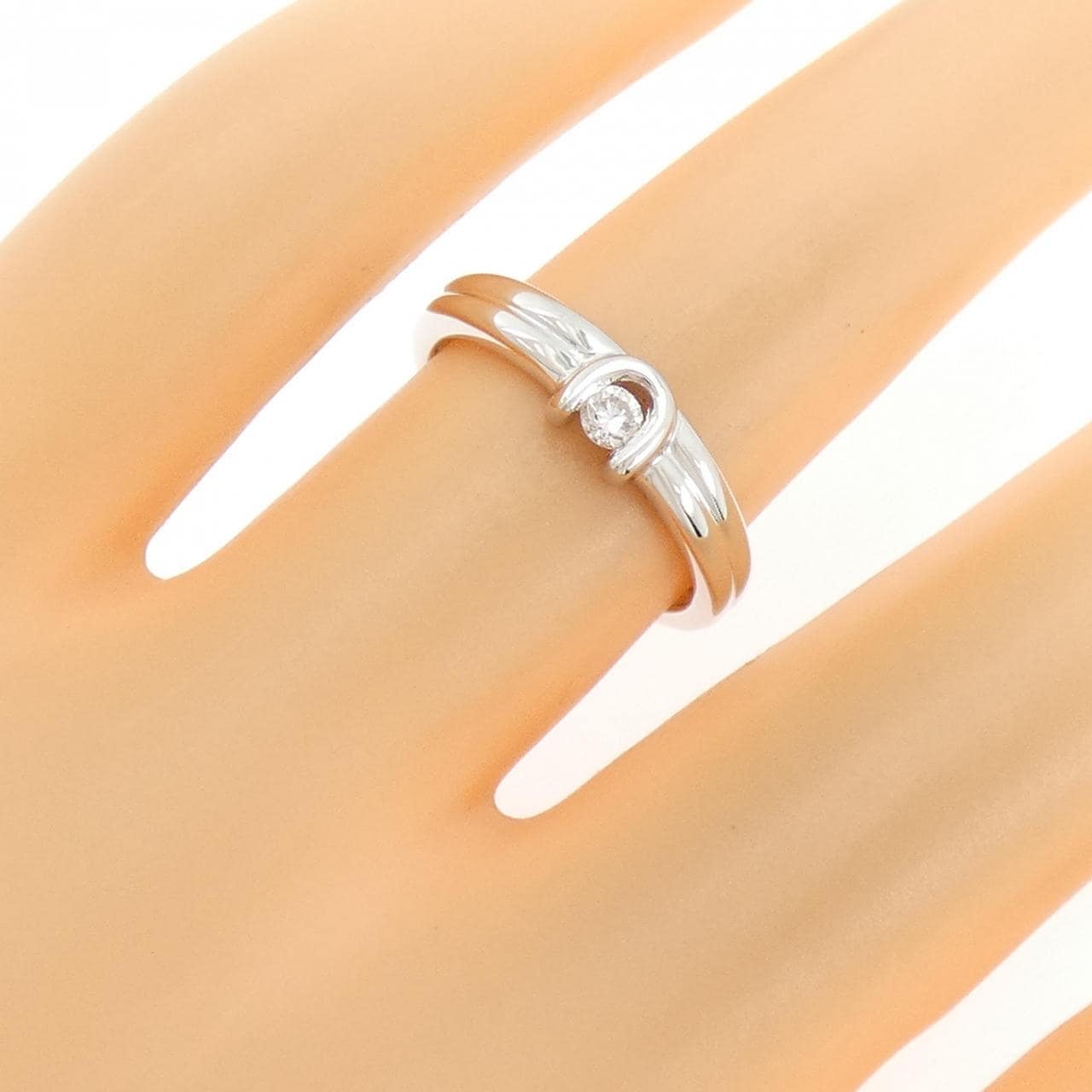 K18WG ダイヤモンド リング 0.08CT