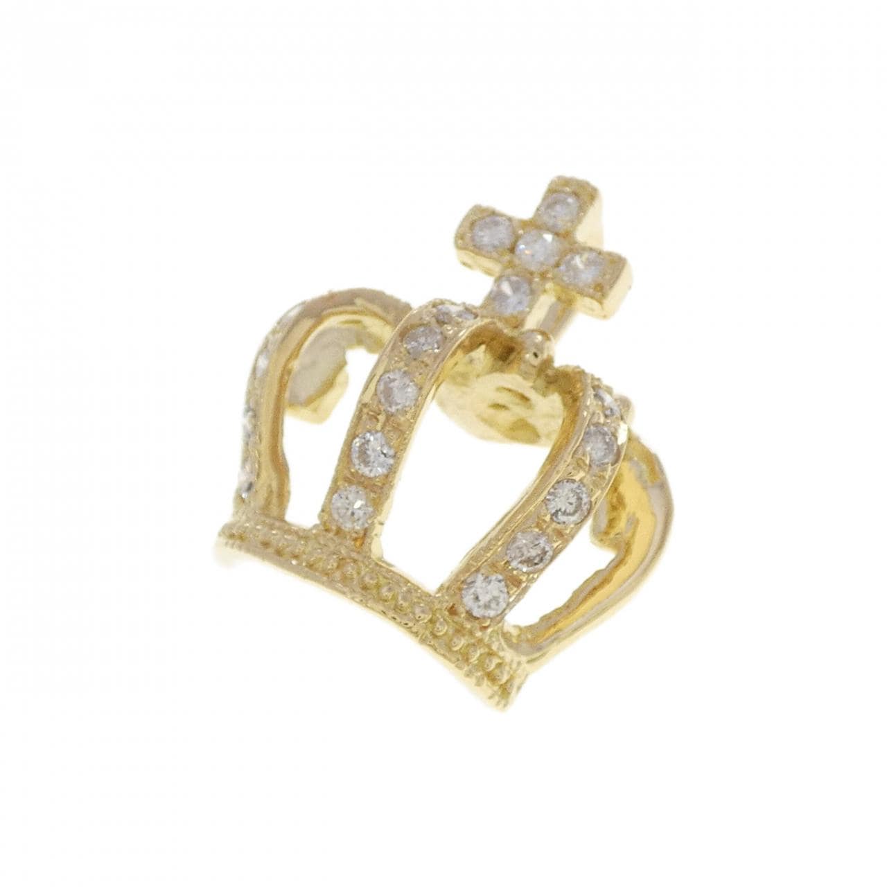 K18YG クラウン ダイヤモンド ペンダント 0.57CT