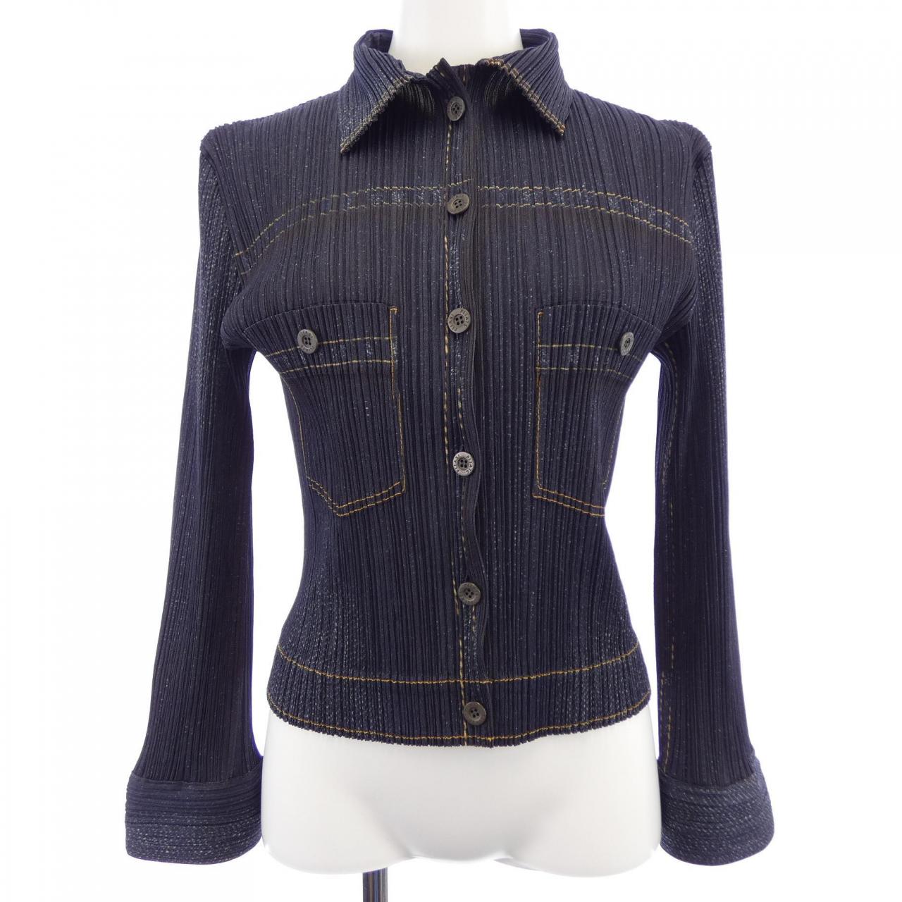 【ヴィンテージ】プリーツプリーズ PLEATS PLEASE 2002デニム転写プリント PP23-JD921 7557092 ジャケット