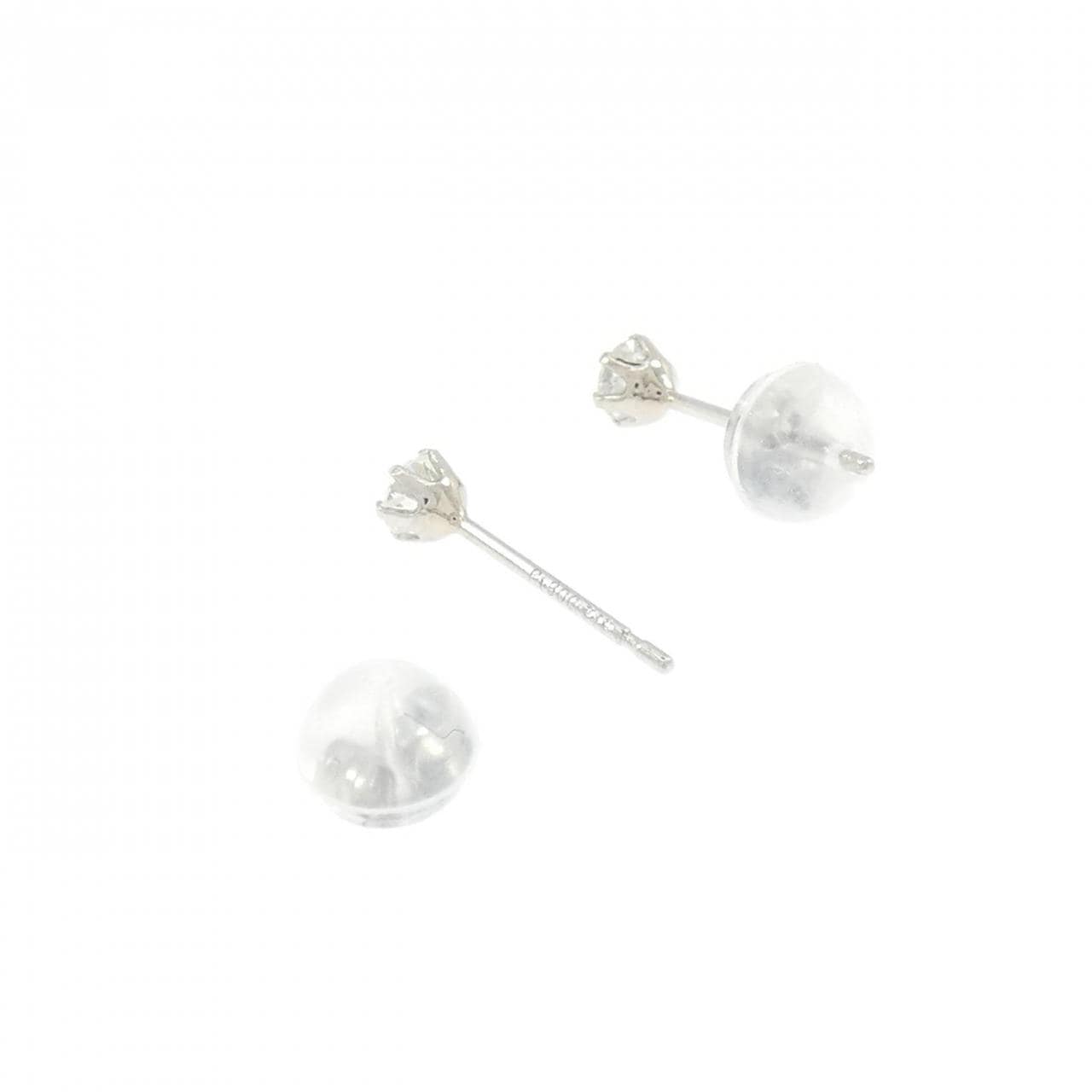 PT900 ソリティア ダイヤモンド ピアス 0.20CT