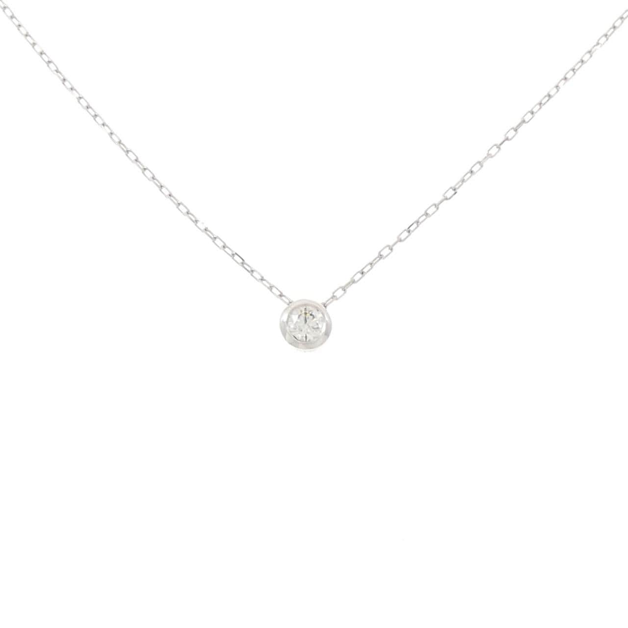 PT900/PT850  ソリティア ダイヤモンド ネックレス 0.10CT