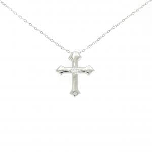 ジーエスティービー クロス ダイヤモンド ネックレス 0.03CT