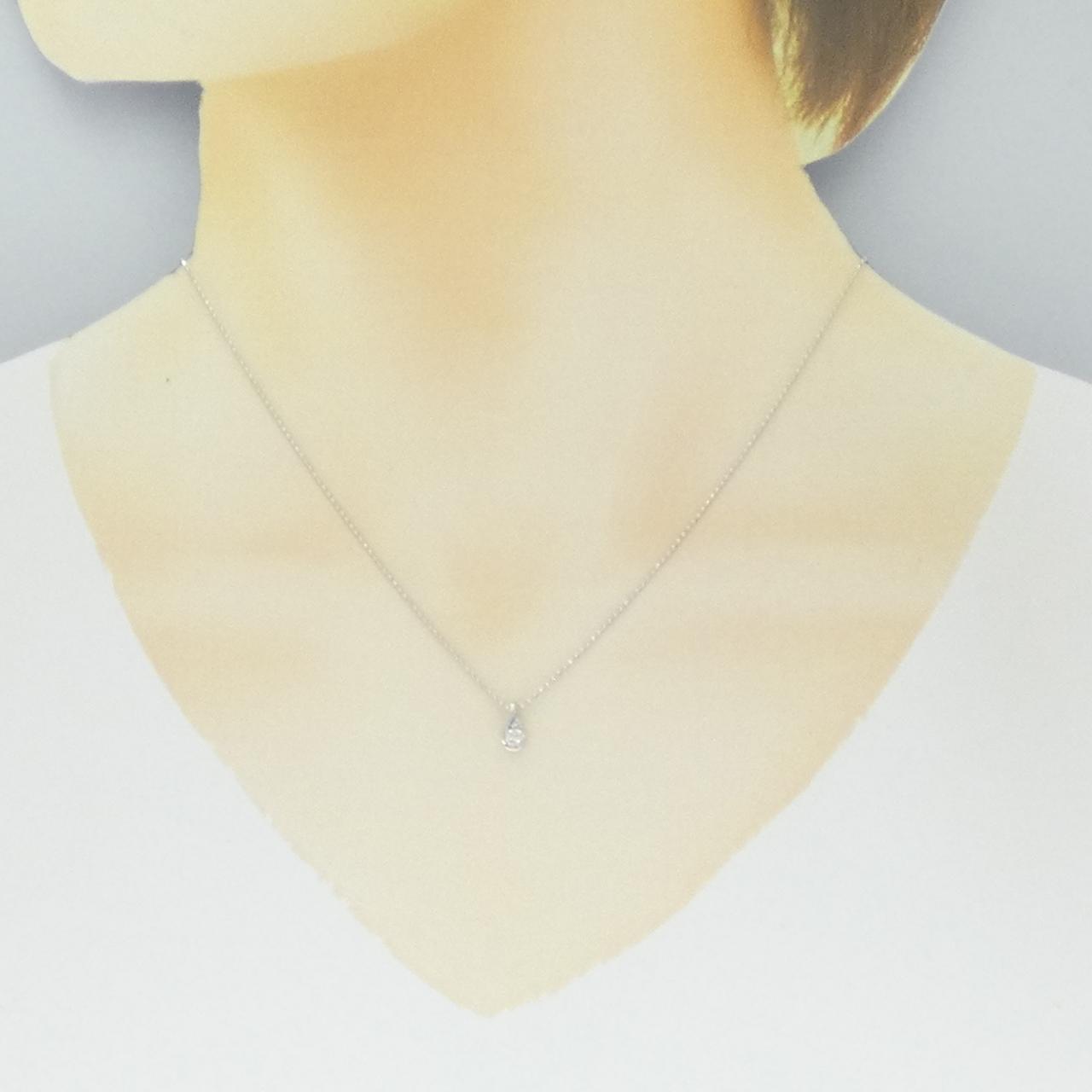 K18WG ダイヤモンド ネックレス 0.11CT