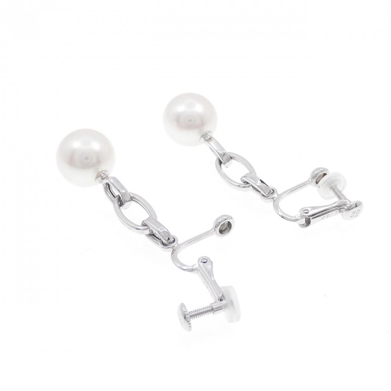 K18WG White Butterfly Pearl Earrings 10.4mm