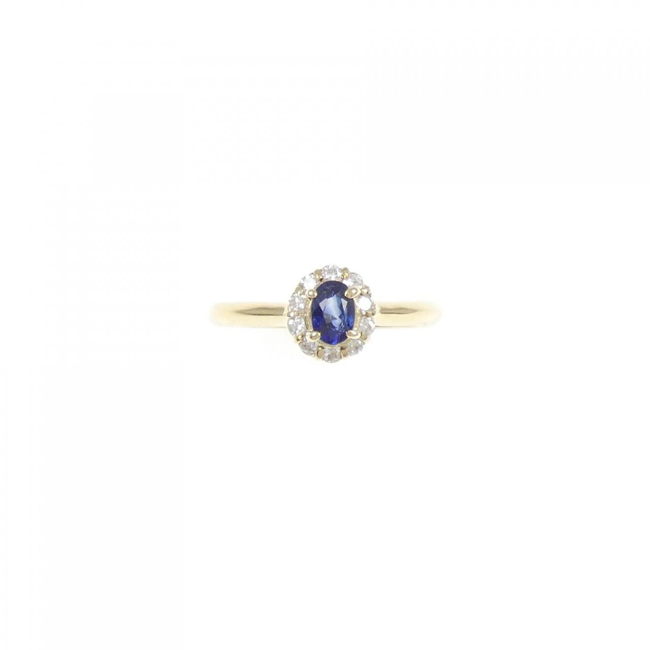 K18YG サファイヤ リング 0.40CT