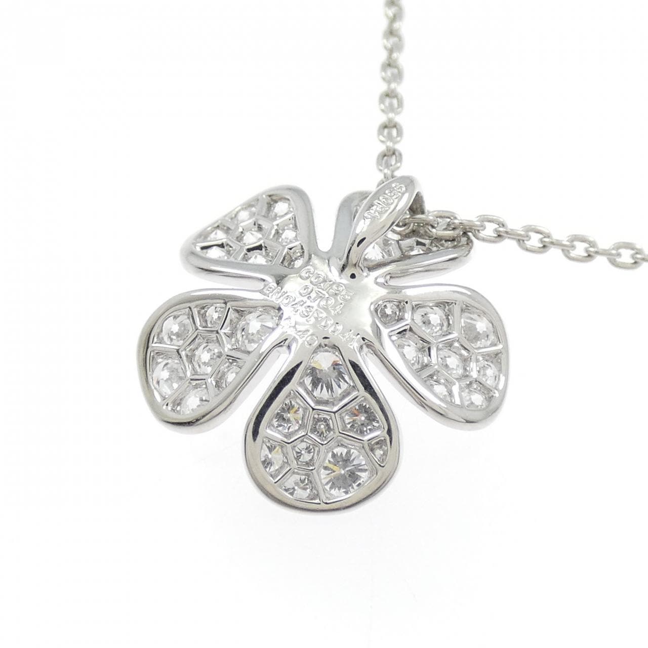 ギメル フラワー ダイヤモンド ネックレス 0.195CT
