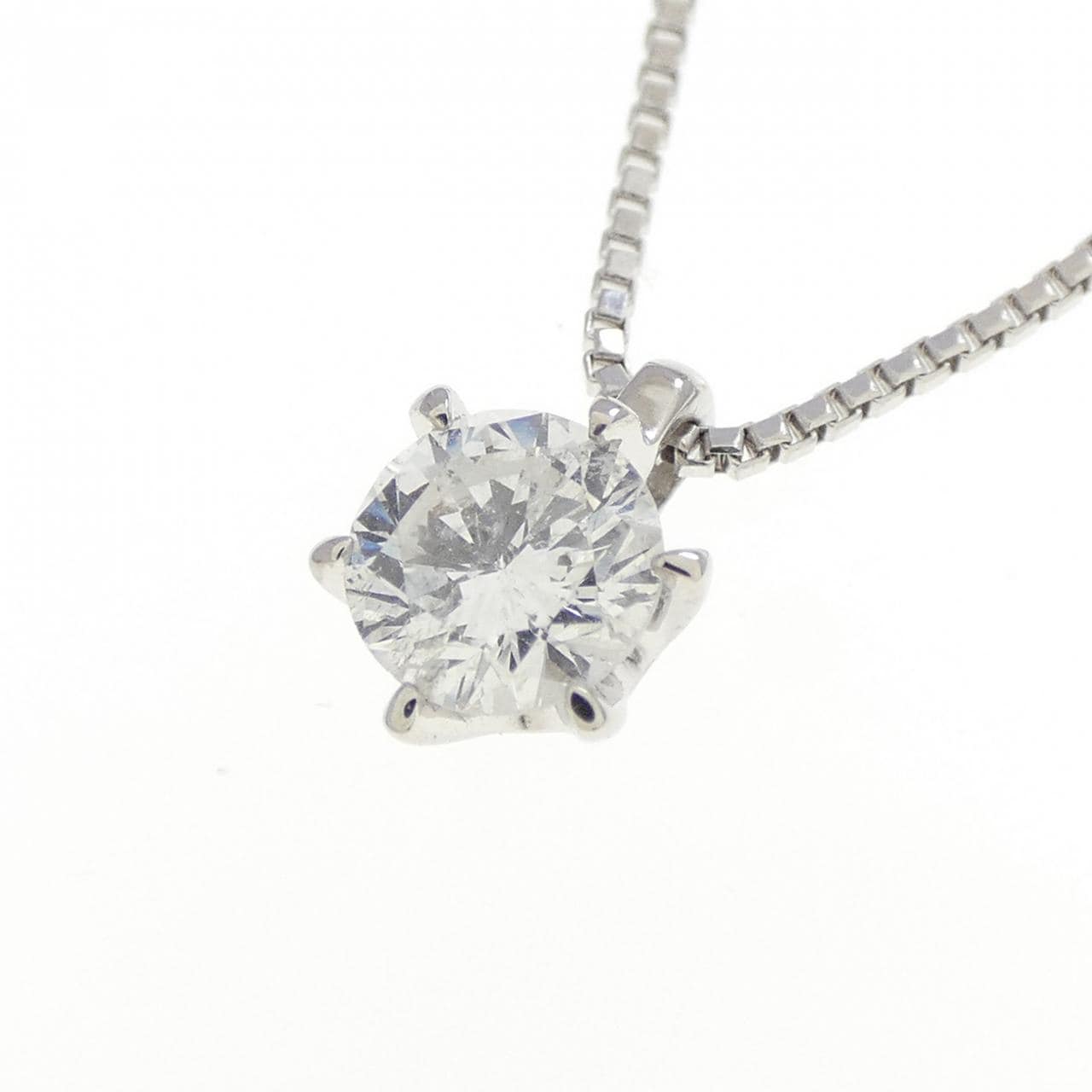 PT900/PT850 ソリティア ダイヤモンド ネックレス 0.37CT