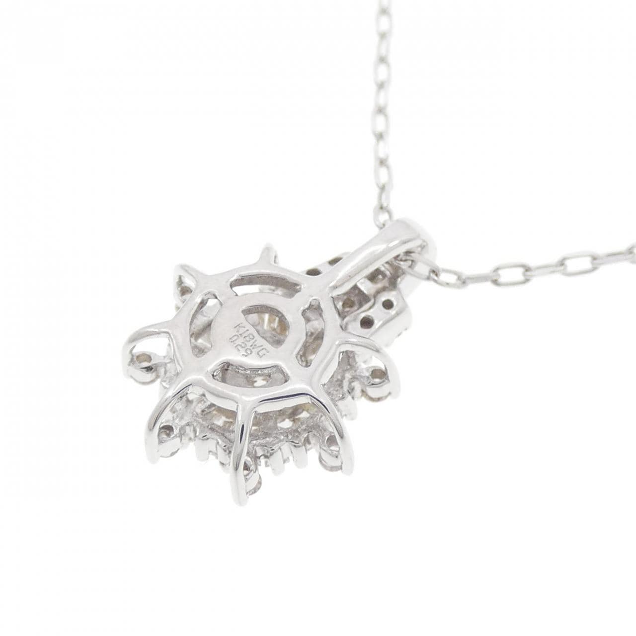 K18WG ダイヤモンド ネックレス 0.29CT