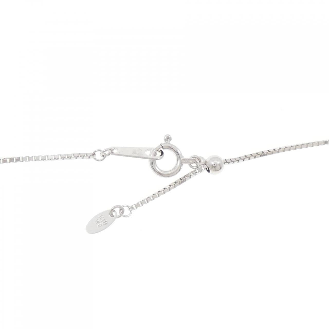 K18WG クロス ダイヤモンド ネックレス 2.24CT