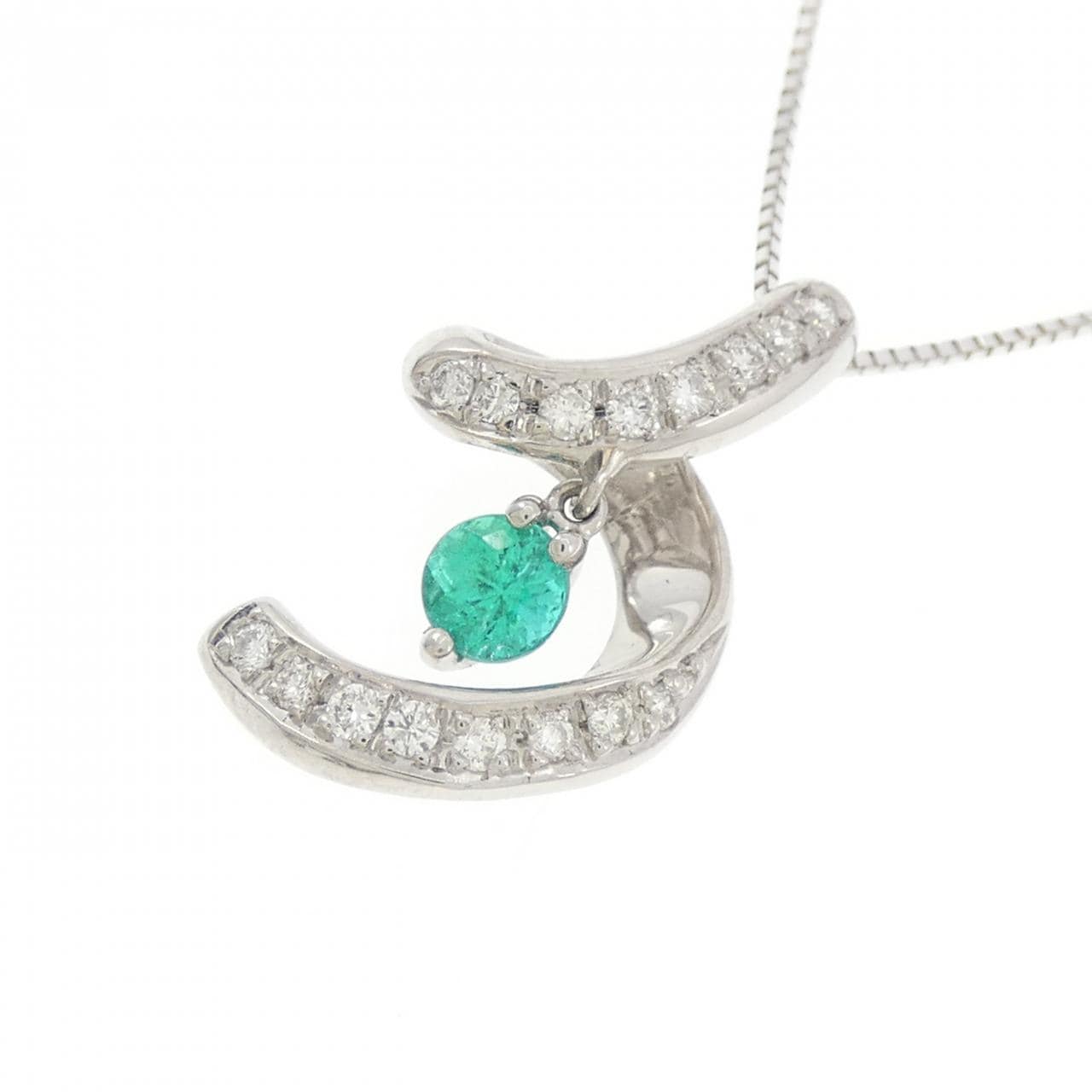 K18WG パライバトルマリン ネックレス 0.24CT