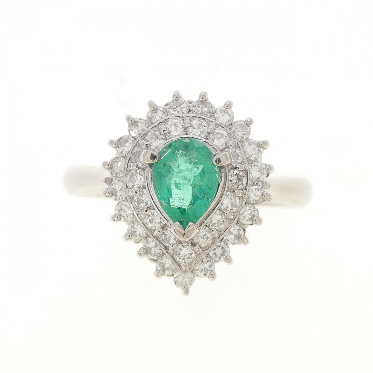 PT900 エメラルド リング 0.34CT