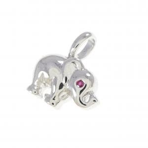 750WG エレファント ルビー ペンダント