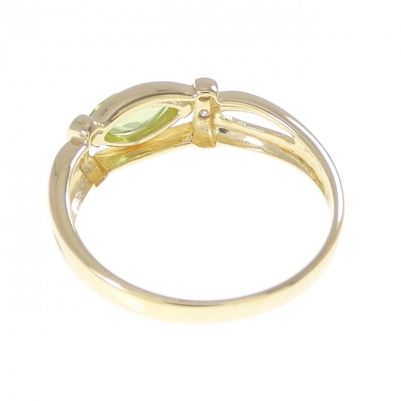 K18YG ペリドット リング