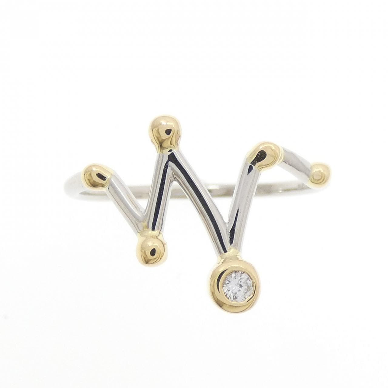 PT900/K18YG ダイヤモンド リング 0.03CT