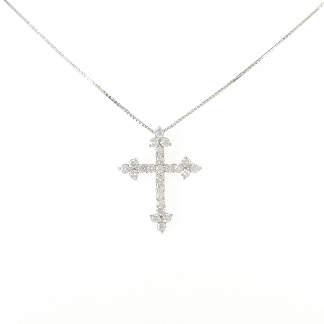 PT900/PT850 クロス ダイヤモンド ネックレス 1.00CT